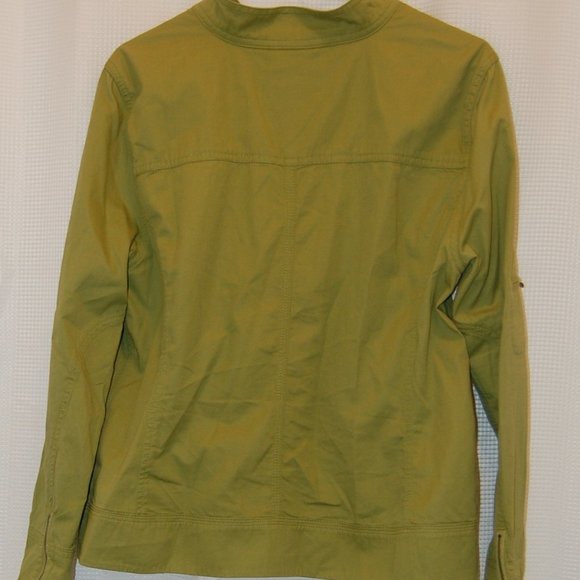 CHRISTOPHER & BANKS Women's Lime Green Zipper Jacket Size Large - Picture 2 of 7